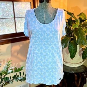 MICHAEL Michael Kors | Small Blue & White Short Sleeve Shirt